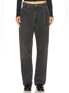 Levi’s CUSTOM Aligrace Straight Leg High Waist Jeans in Light Black Wash